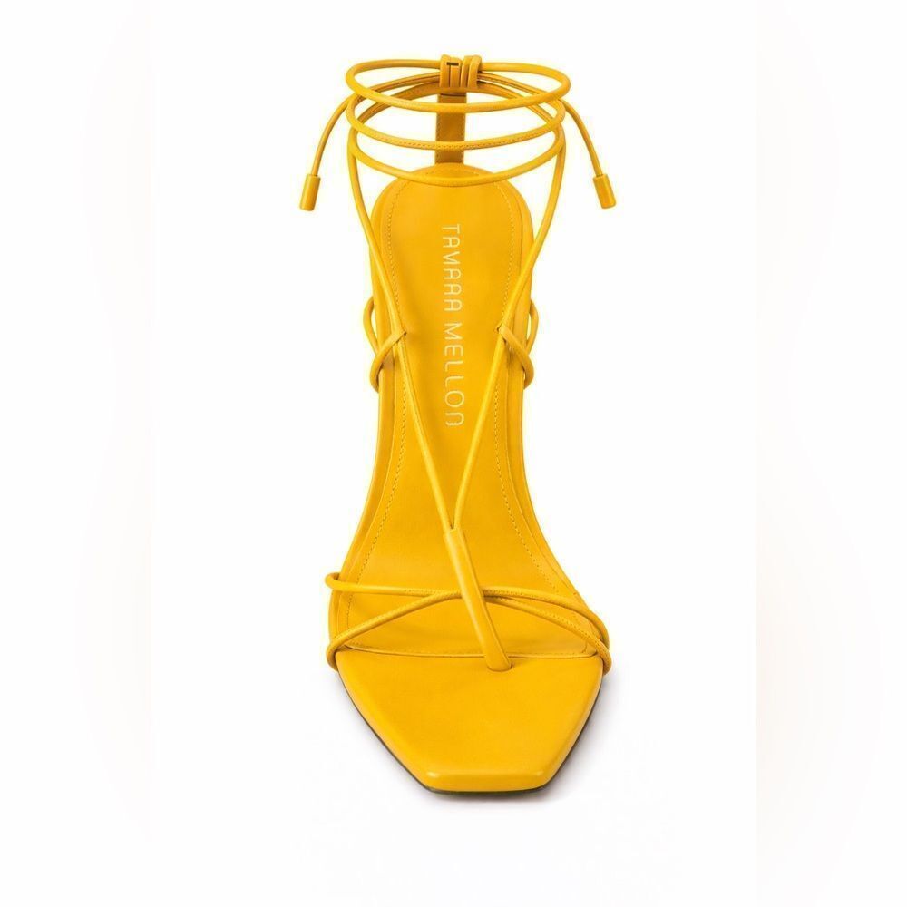 TAMARA MELLON Yellow Strappy Women's Sandals US-7.5 NWT